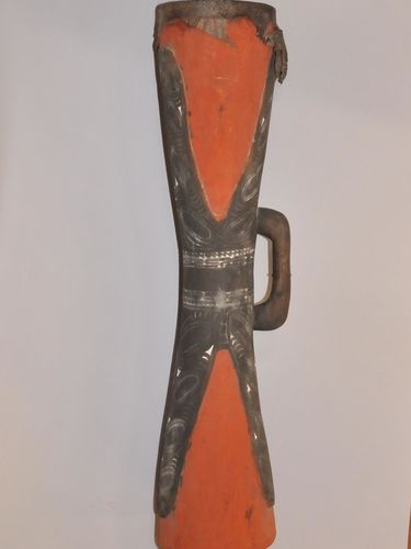 Drum - Kundu Ceremonial | Period: Pre WW2 | Material: Wood and lizard skin.