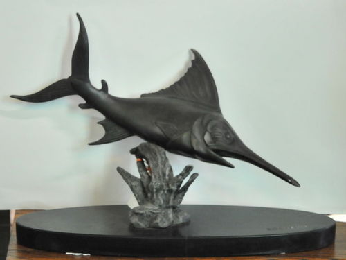Swordfish Bronze | Period: c1935 | Make: Rochard | Material: Bronze on marble base
