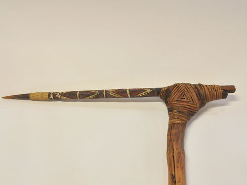 Ceremonial Adze | Period: Pre Independence | Material: Wood and rattan