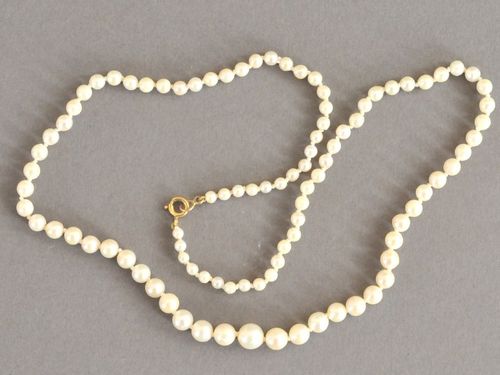 Pearl Necklace | Period: c1950s | Material: Natural cultured pearls.