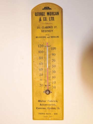 Advertising Thermometer | Period: c1920s | Material: Timber and glass