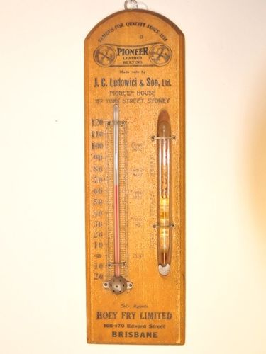 Barometer & Thermometer | Period: c1920s | Material: Timber and glass