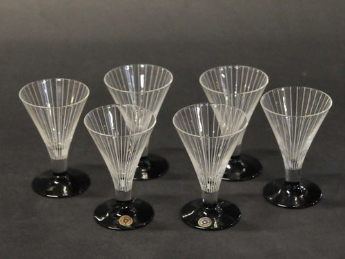 Set 6 Art Deco Glasses | Period: Art Deco c1920s | Material: Glass