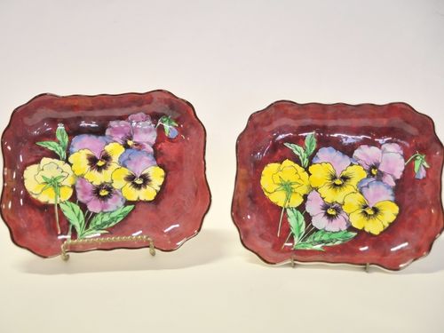 Royal Doulton Pansy Bowls | Period: c1950s | Make: Royal Doulton | Material: Porcelain