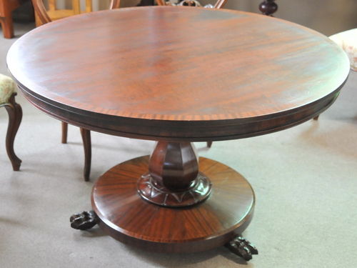Round Cedar & Mahogany Table | Period: Victorian c1840s | Material: Cedar & mahogany