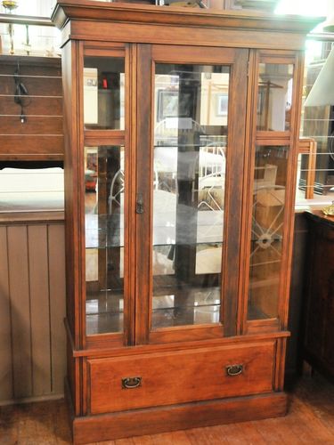 Tall Display Cabinet | Period: Edwardian c1910 | Material: Pine