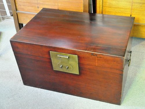 Travelling Trunk | Period: c1910 | Material: Rosewood/ Mahogany