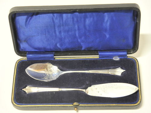 HMSS Knife & Spoon Set | Period: 1916 | Material: Sterling Silver