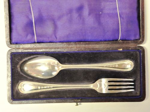 Cased Christening Set | Period: c1920s | Make: WB & Co. | Material: Silver Plate