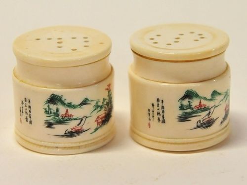 Ivory Salt & Pepper | Period: c1920s | Material: Ivory