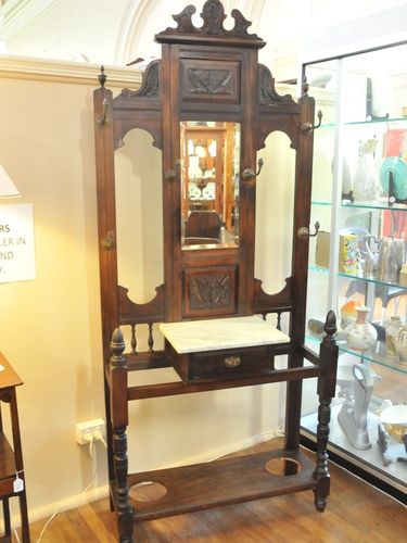 Tall Hallstand | Period: Late Victorian c1890 | Material: Pine