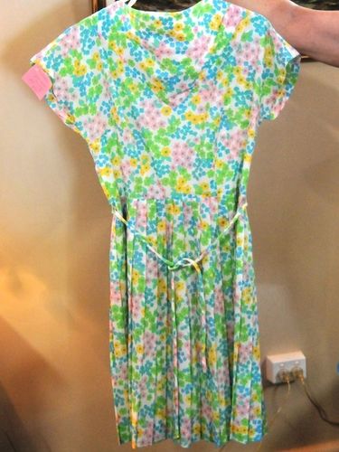Flowery Dress | Period: 1950s | Make: Handmade | Material: Cotton