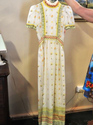Maxi Dress | Period: 1970s | Make: Handmade | Material: Cotton