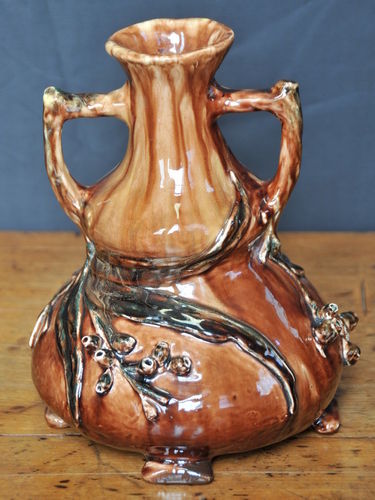 Harvey School Double Handled Vase | Period: 1925 | Make: Erica Lahey, Harvey School | Material: Pottery | Harvey School Pottery Jug - signed &#0034;Erica Lahey 1925&#0034; on the base.