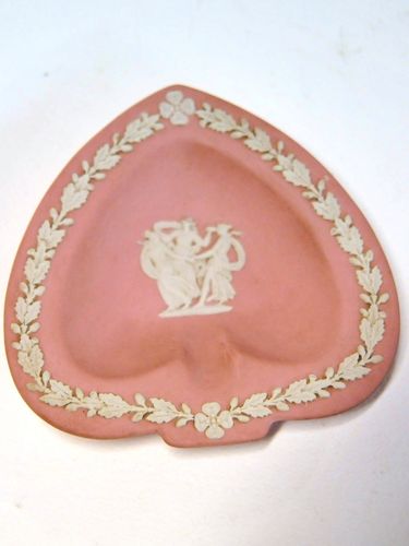 Wedgwood Ashtray | Period: 1980 | Make: Wedgwood | Material: Pink Jasperware porcelain