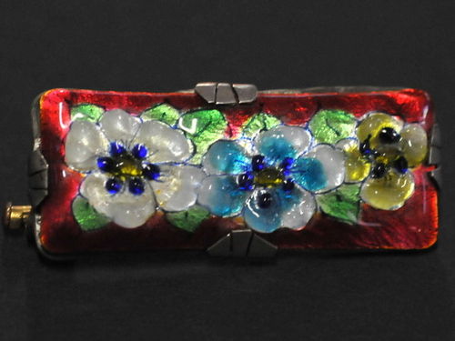 Limoges Brooch | Period: c1990s | Make: Limoges | Material: Enamel