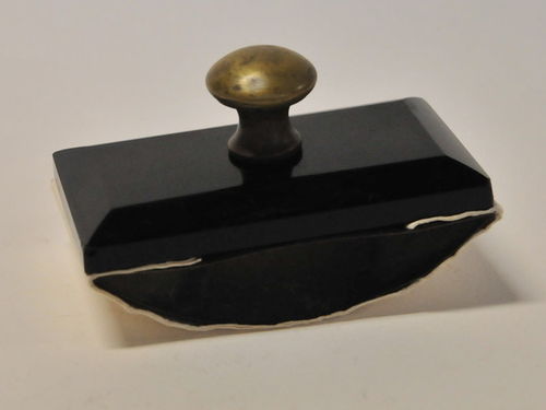 Ink Blotter | Period: Edwardian c1910 | Material: Brass and Slate