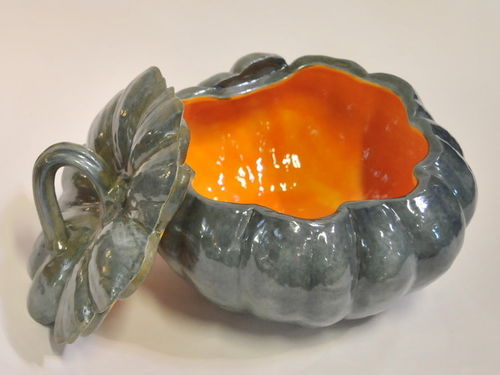 Pumpkin Soup Tureen | Period: Retro c1980s | Make: Handmade | Material: Porcelain