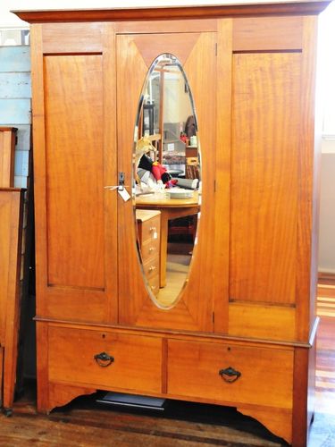 Maple Double Wardrobe | Period: Art Deco c1920s | Make: F. Tritton | Material: Maple