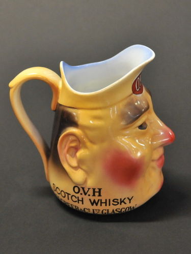 O.V.H. Scotch Whisky Jug | Period: c1930s | Make: Associated Potteries | Material: Porcelain