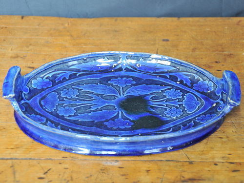 Harvey School Tray | Period: 1927 | Make: Harvey School | Material: Pottery | Harvey School Dish Tray - Scraffito Decorated. Signed &#0034;EW 1927&#0034;.